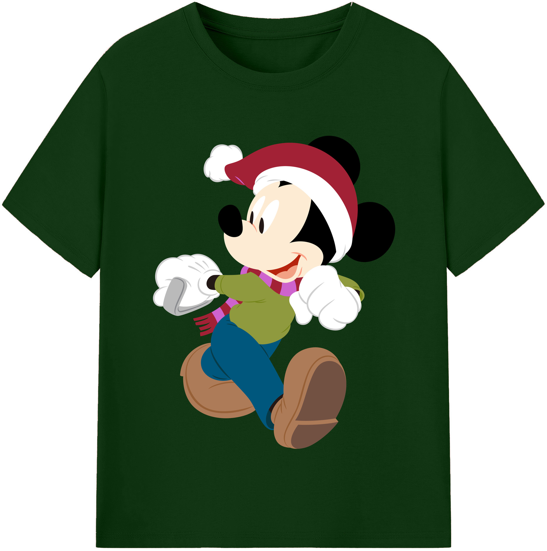 （画像用） ミッキーマウス Mickey Mouse 綿100％半袖Tシャツ（フロントプリント）